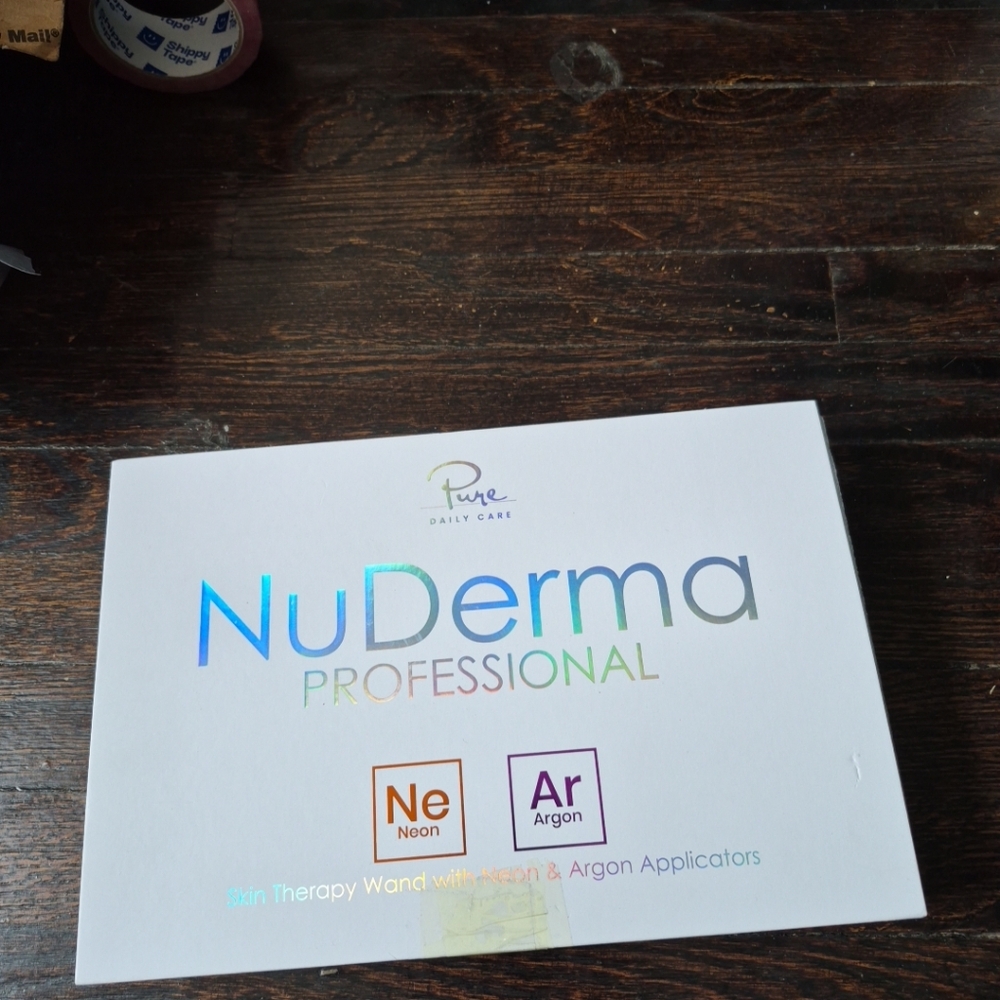 NuDerma Professional Skin Therapy Wand Set Neon & Argon  – Open Box Tested